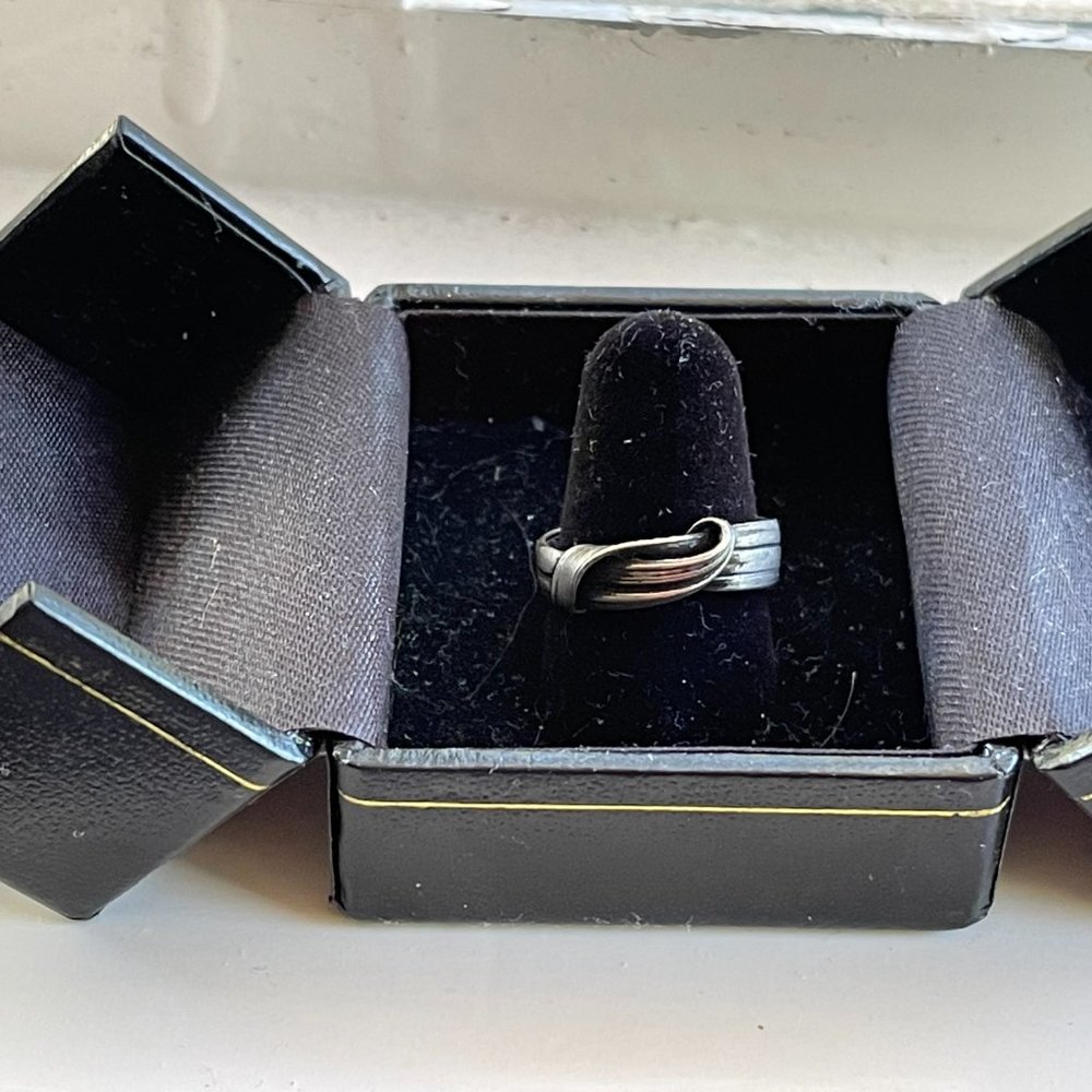 Silver Elven Ring - Art nouveau ring - Boho ring - Silver ring sz 7 EUC